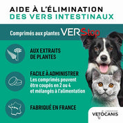 Comprimés contre les Vers intestinaux pour Chien et Chat à base d'extraits de plantes - x 30 comprimés